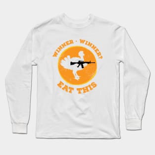 PUBG winner winner eat this armed chicken Long Sleeve T-Shirt